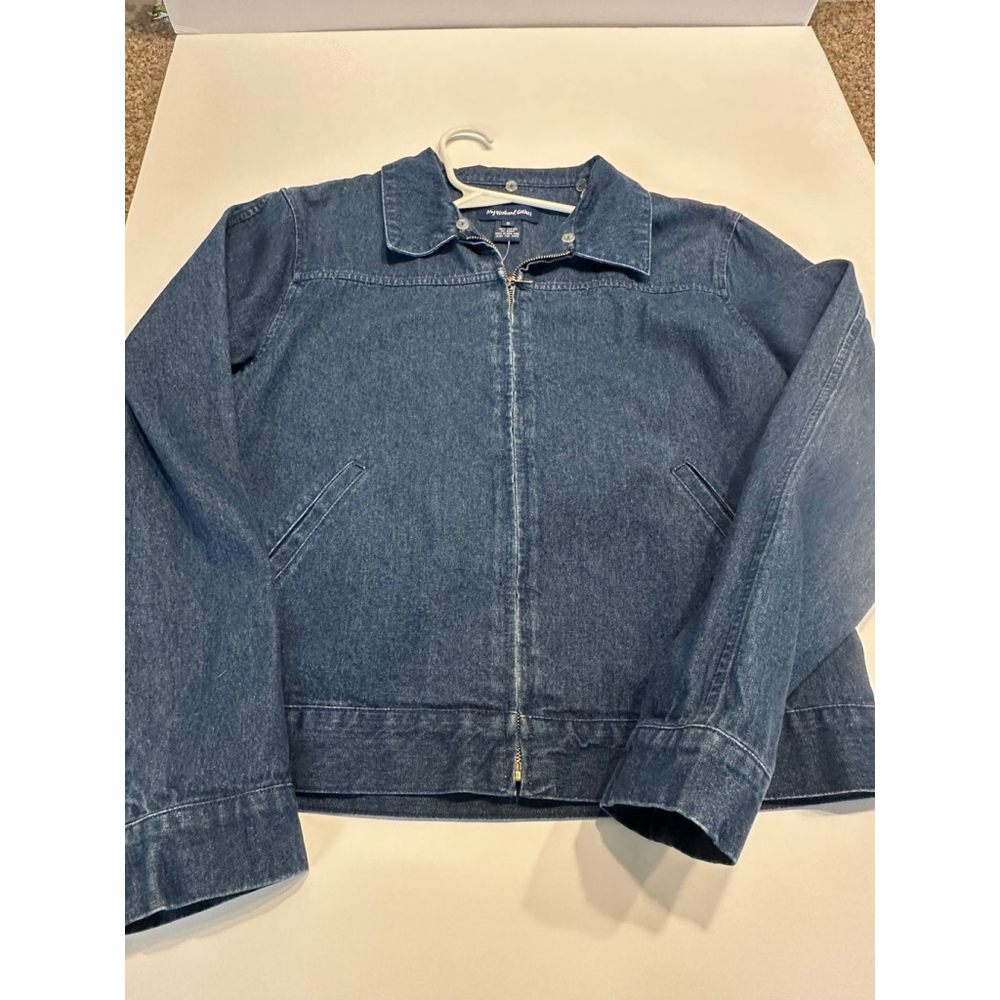 My Weekend Clothes denim jacket women’s size‎ s removable lamb shearing collar - Picture 5 of 10